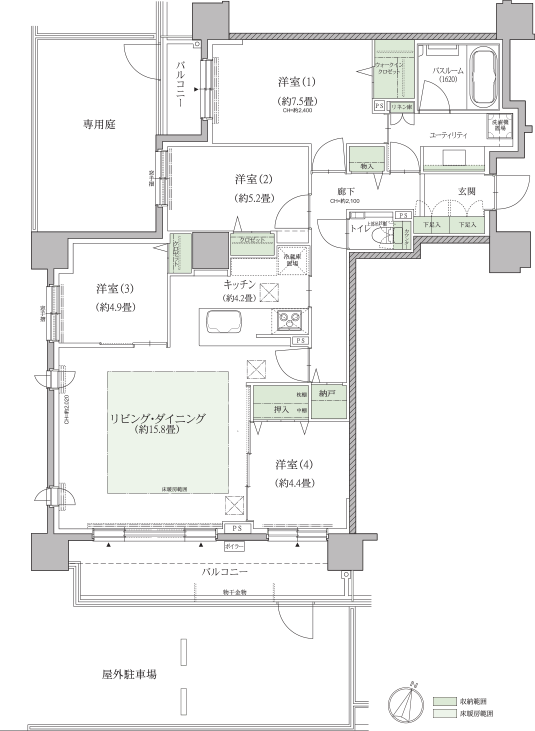 D1タイプ間取り図