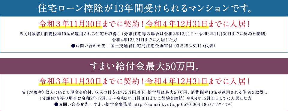 住宅ローン控除・すまい給付金・住宅資金贈与非課税枠